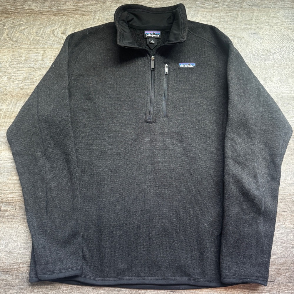 Patagonia Men’s Better Sweater Quarter-Zip Fleece Performance Pullover - size LG